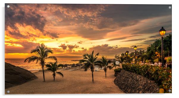 Costa Adeje beach of beauty  Acrylic by Naylor's Photography