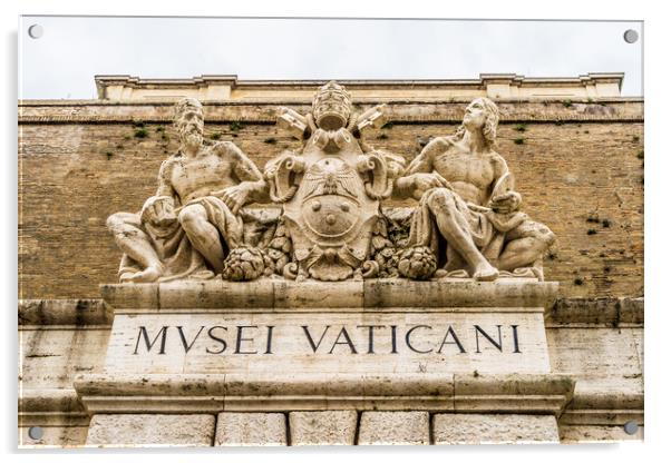 The Vatican Museum entrance, Rome, Italy Acrylic by Naylor's Photography