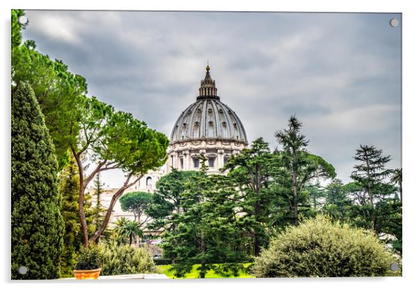 A colourful photo of St Peters Basilica Acrylic by Naylor's Photography