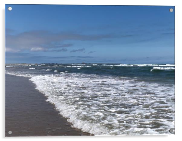 The beach at Budle Bay  Acrylic by Naylor's Photography