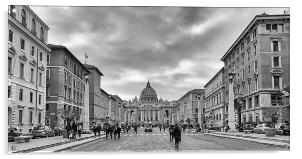 Monochrome Street view St Peters Acrylic by Naylor's Photography