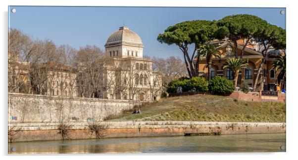 Tempio Maggiore di Roma  Acrylic by Naylor's Photography