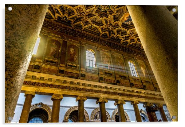 Rays of light Basilica of Santa Maria  Acrylic by Naylor's Photography