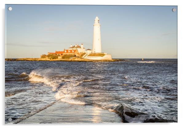 A Winters Day at the lighthouse Acrylic by Naylor's Photography
