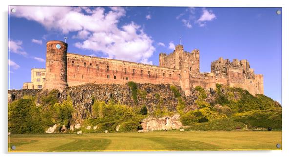 Peaceful tranquil beautiful Bamburgh Castle Acrylic by Naylor's Photography