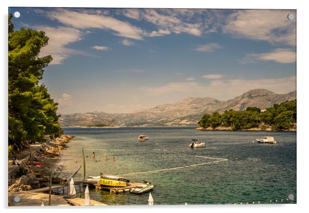 Cavtat bay in Croatia Acrylic by Naylor's Photography