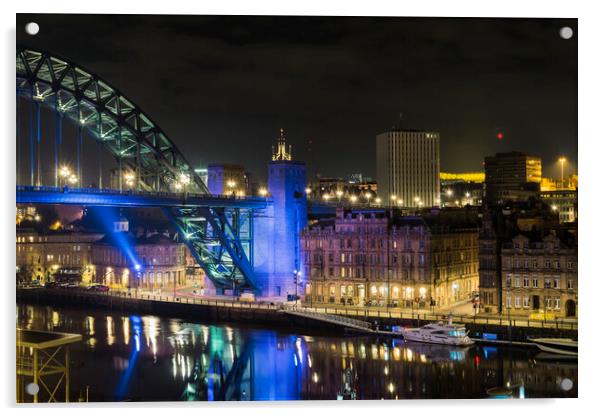 The Tyne Bridge Acrylic by Les Hopkinson