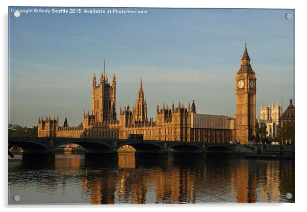  Westminster Morning Acrylic by Andy Beattie