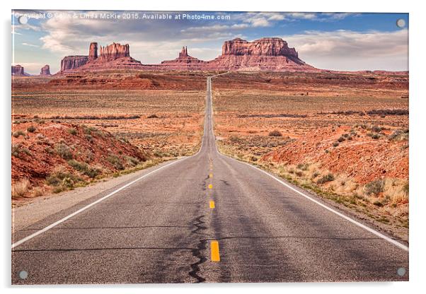 Road to Monument Valley Acrylic by Colin & Linda McKie