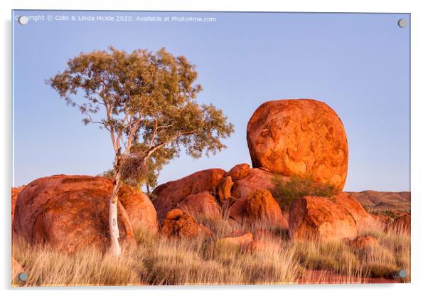 Devils Marbles, Northern Territory, Australia Acrylic by Colin & Linda McKie