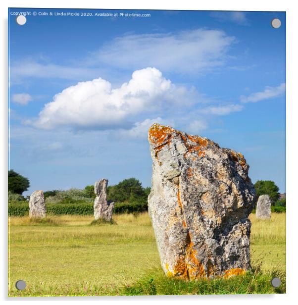 Standing Stones, Lagatjar, Camaret-sur-Mer, Brittany Acrylic by Colin & Linda McKie
