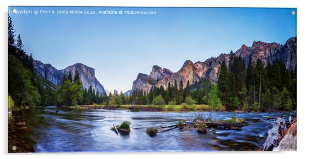 Yosemite Valley View Acrylic by Colin & Linda McKie