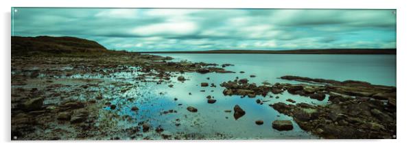 BE0009W - Whiteholme Reservoir - Panorama Acrylic by Robin Cunningham