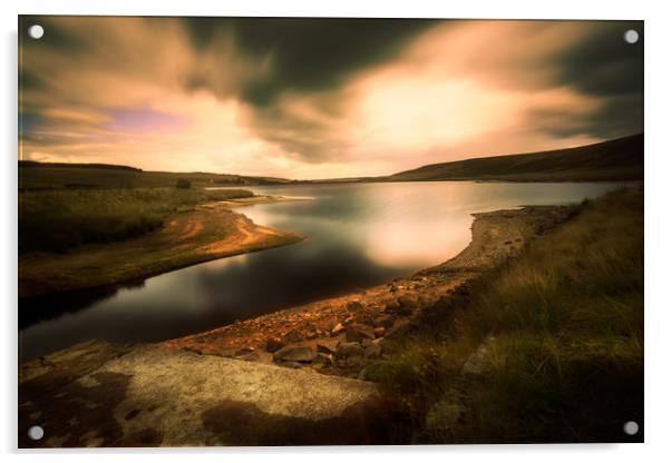 BE0013S - Withens Clough Reservoir - Standard Acrylic by Robin Cunningham