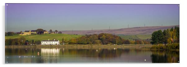 HL0005P - Hollingworth Lake - Panorama Acrylic by Robin Cunningham