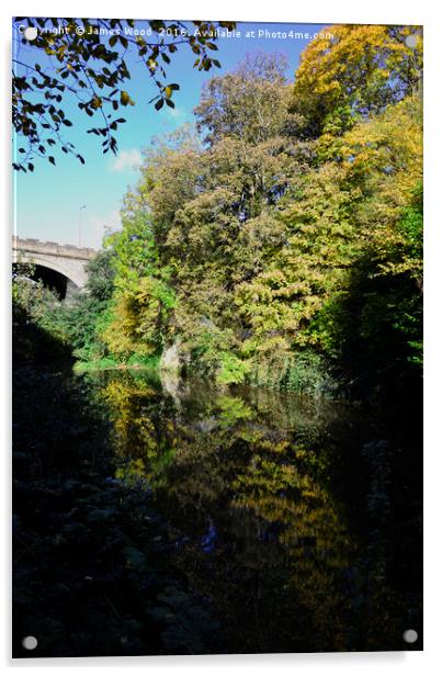 Water of Leith and Belford Rd. Bridge Acrylic by James Wood