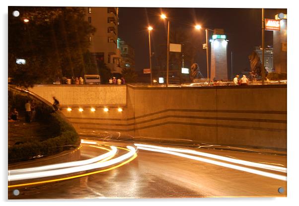 Speed Traffic in Cairo Acrylic by Jonathan Reid