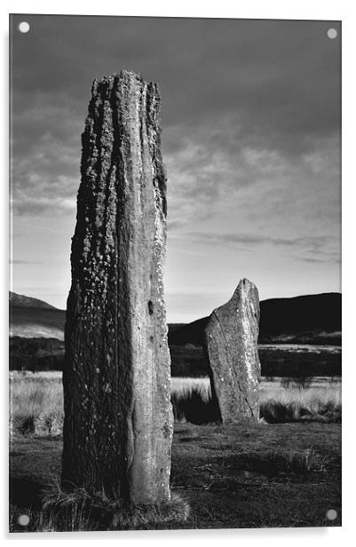  Machrie Moor Standing Stones Arran Acrylic by Ann McGrath