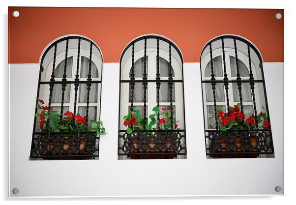  Windows in Nerja, Spain Acrylic by Ann McGrath