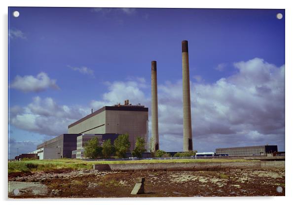  Cockenzie Power Station, East Lothian, Scotland Acrylic by Ann McGrath