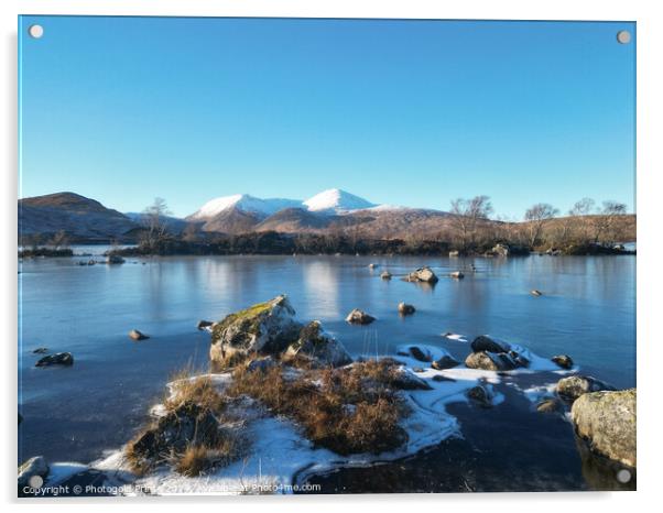 snow covered Black Mount in the Highlands of Scotland Acrylic by Photogold Prints