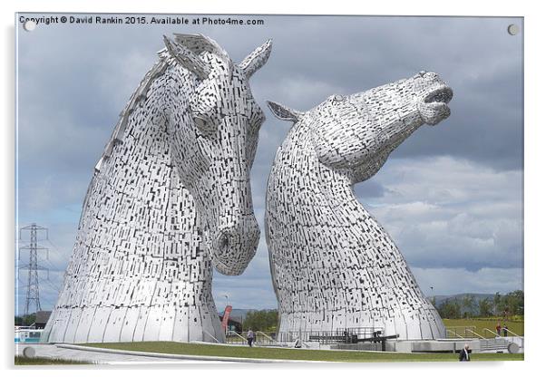 the Kelpies in Helix Park Acrylic by Photogold Prints