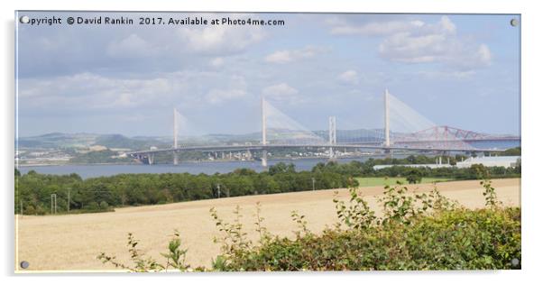 new Queensferry Crossing , next to the Forth Bridg Acrylic by Photogold Prints