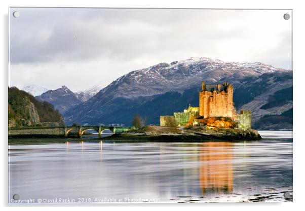 Eilean Donan Castle at night Acrylic by Photogold Prints