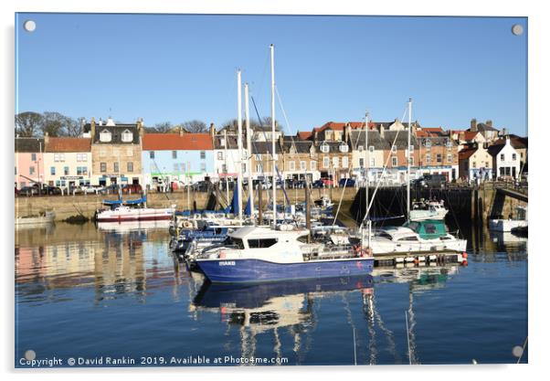Anstruther harbour , Fife , in winter Acrylic by Photogold Prints