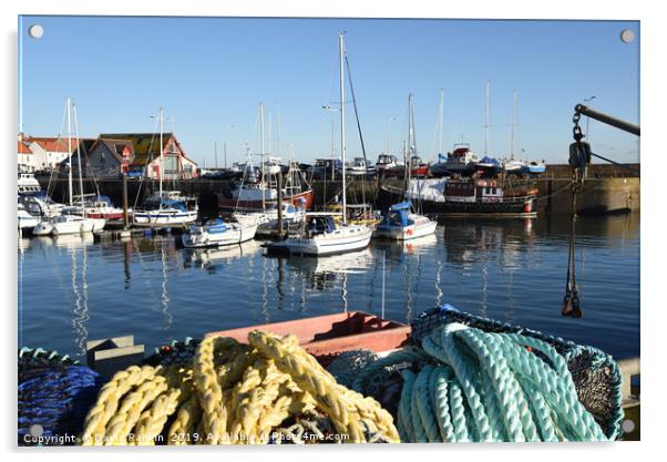 Anstruther harbour , Fife , Scotland in winter Acrylic by Photogold Prints