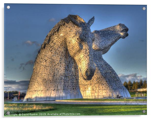 the Kelpies, Helix park, Falkirk HDR Acrylic by Photogold Prints