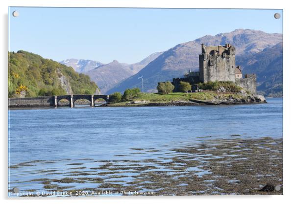 Eilean Donan Castle on a summer afternoon  in the  Acrylic by Photogold Prints