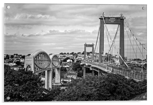 The Tamar Crossings Acrylic by John Baker