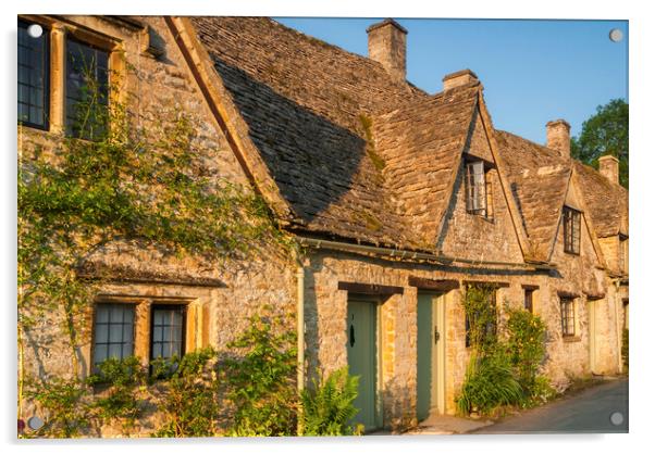 Bibury Cottages, Arlington Row Acrylic by David Ross