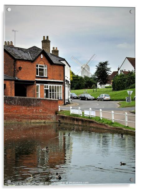 Finchingfield Essex Acrylic by Stephen Hamer