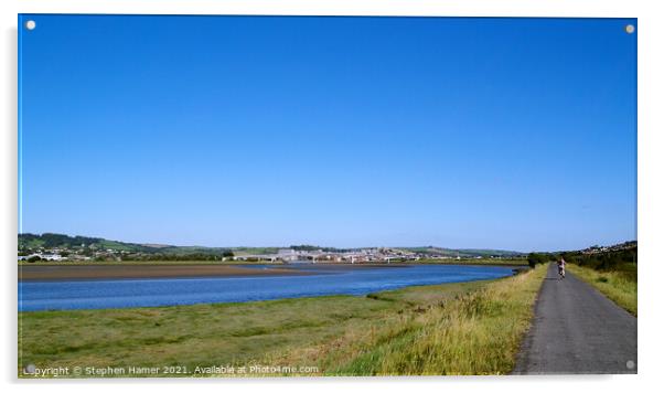 River Taw Barnstaple Acrylic by Stephen Hamer