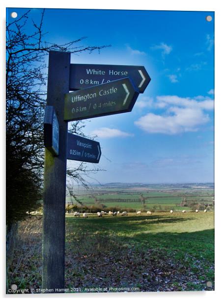 To the White Horse Acrylic by Stephen Hamer