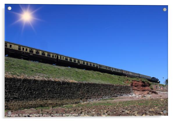 Steam Train Ride Acrylic by Stephen Hamer