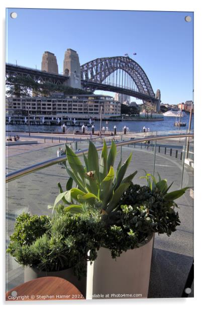 Sydney Harbour Bridge Acrylic by Stephen Hamer
