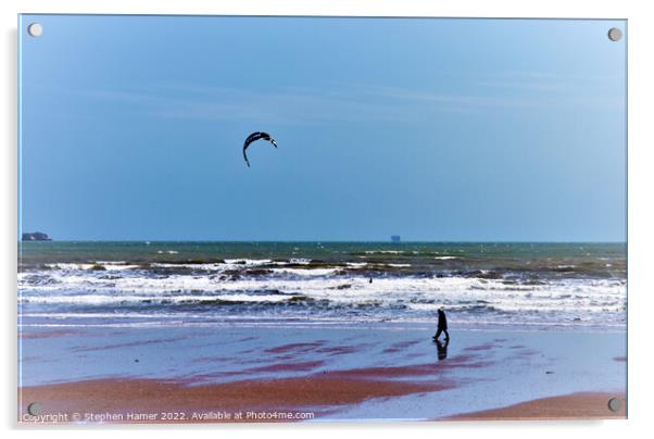 Blustery Day at the Beach Acrylic by Stephen Hamer