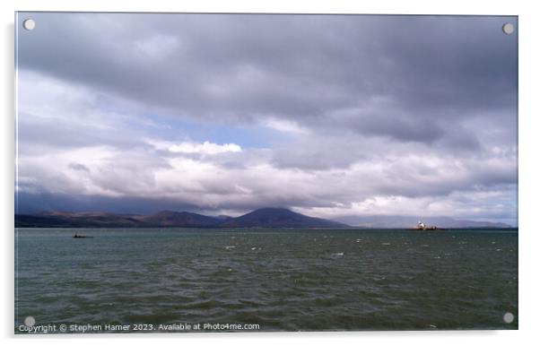 Majestic Storm over Tralee Bay Acrylic by Stephen Hamer
