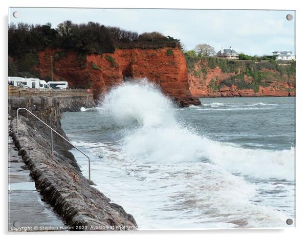 Fury of the Coastal Waves Acrylic by Stephen Hamer