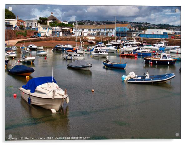 Harbour Scene Acrylic by Stephen Hamer