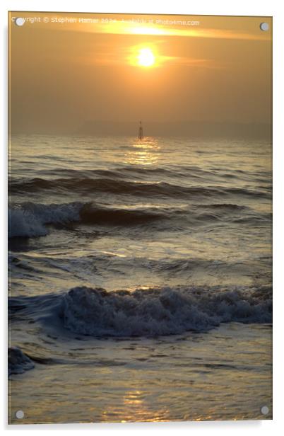 Sea and Morning Sun Acrylic by Stephen Hamer