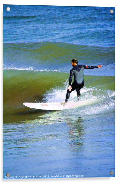 Surfer Acrylic by Stephen Hamer