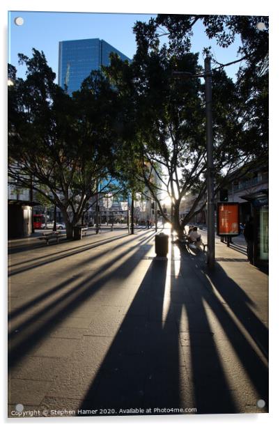 Shadows in Sydney Acrylic by Stephen Hamer