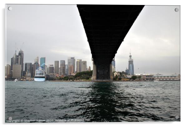 Under Sydney Harbour Bridge Acrylic by Stephen Hamer