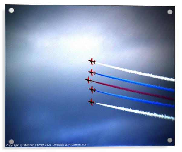 Red Arrows Acrylic by Stephen Hamer