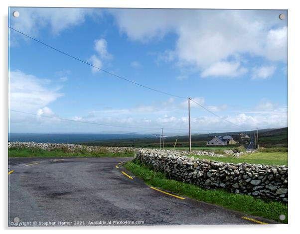 Stone Wall's of County Kerry Acrylic by Stephen Hamer