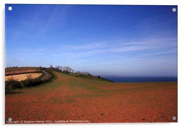 Red Soil of South Devon Acrylic by Stephen Hamer